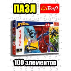 Пазлы для детей 4 5 6 лет 100 элементов Человек Паук