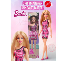 Кукла Барби Блондинка в брендированном платье HRH07