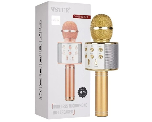 Караоке микрофон Wster WS-858 золото