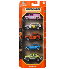 Набор машинок Matchbox 5 шт MBX Retro C1817