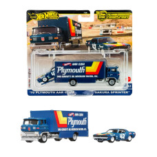 Набор Хот Вилс Премиум 70 Plymouth и Sakura FLF56 HRV38