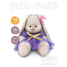 Мягкая игрушка Зайка Ми с золотым бантом 18 см SidS-458