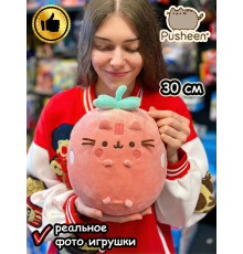 Мягкая игрушка Пушин Кот Кэт плюшевый котик клубничка