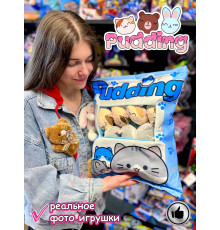 Мягкая игрушка подушка Pudding Пудинг 8 котиков пушин