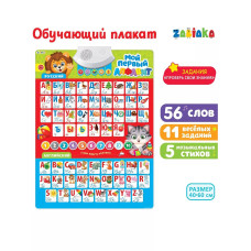 Обучающий плакат для детей Русский английский алфавит