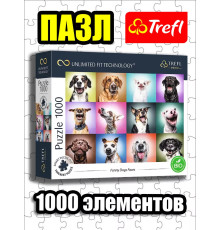 Пазлы для детей и взрослого 1000 элементов Милые собаки