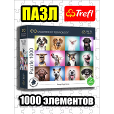 Пазлы для детей и взрослого 1000 элементов Милые собаки