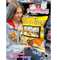Мягкая игрушка подушка Pudding Пудинг 8 котиков пушин