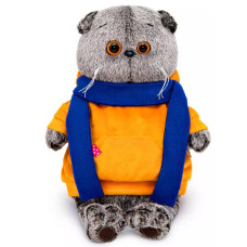 Мягкая игрушка Кот Басик в толстовке с шарфом 25 см Ks25-208