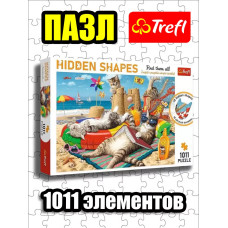 Пазлы для детей и взрослого 1011 элементов Кошачий отдых