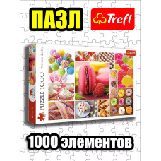 Пазлы для детей и взрослого 1000 элементов Конфетный коллаж