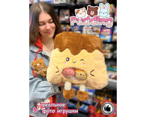 Мягкая игрушка подушка Pudding Пудинг Эскимо Шоколадное 4 шт