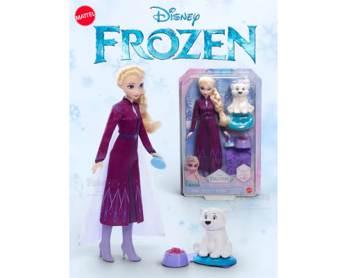 Набор Кукла Дисней Frozen Эльза с медвежонком JFG16
