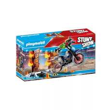 Набор Трюковой мотоцикл с горящим препятствием