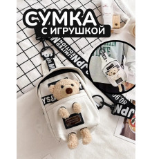 Сумка для подростка джинсовая через плечо игрушка кросс-боди