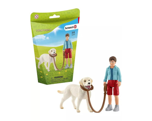 Набор фигурок На прогулке с лабрадором Schleich 42478