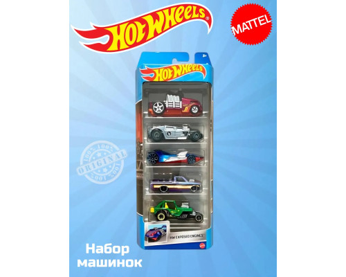 Набор из 5 машинок Хот Вилс Exposed Engines HLY79