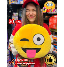 Мягкая игрушка Смайл Подушка смайлик круглая