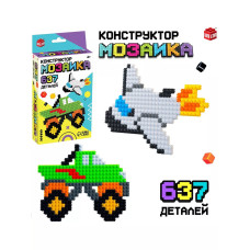 Конструктор мозаика Pixi. Транспорт, 637 деталей