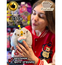 Мягкая игрушка Пушин Кот Кэт плюшевый котик с тортиком
