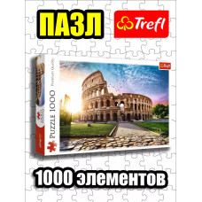 Пазлы для детей и взрослого 1000 элементов Колизей в лучах