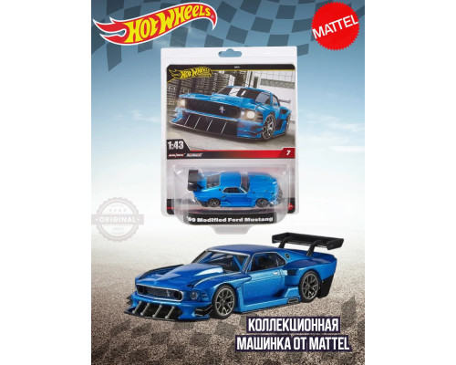Машинка Хот Вилс Премиум 69 Modified Ford Mustang HWT04