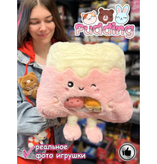 Мягкая игрушка подушка Pudding Пудинг Эскимо Розовое 4 шт