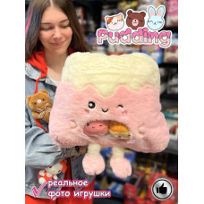 Мягкая игрушка подушка Pudding Пудинг Эскимо Розовое 4 шт