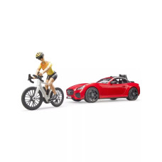 Автомобиль Roadster с велосипедом и фигуркой Bruder 03485