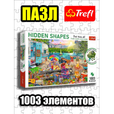 Пазлы для детей взрослого 1003 элементов Поездка на кемпере