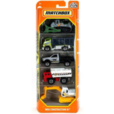 Набор из 5 машинок Хот Вилс Matchbox MBX Constrpuction 3