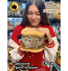 Мягкая игрушка Пушин Кот Кэт плюшевый котик сэндвич бисквит