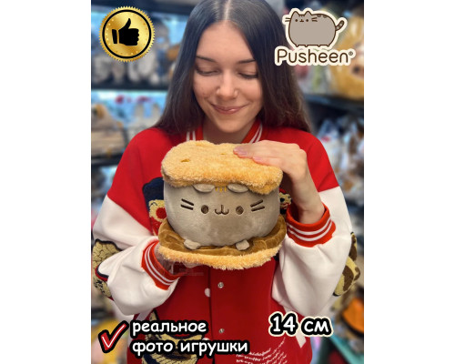 Мягкая игрушка Пушин Кот Кэт плюшевый котик сэндвич бисквит
