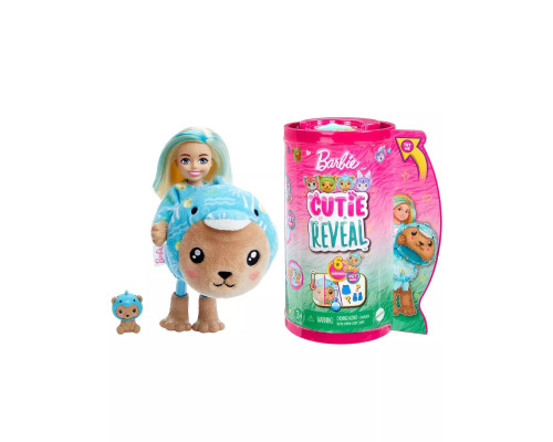 Кукла Барби Cutie Reveal Mini Медведь-дельфин HRK30 челси