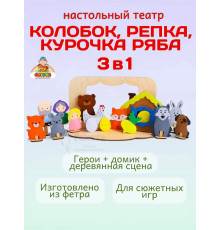 Настольный театр для детей Репка Колобок Курочка Ряба