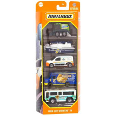 Набор машинок Matchbox 5 шт MBX City Drivers 4 C1817