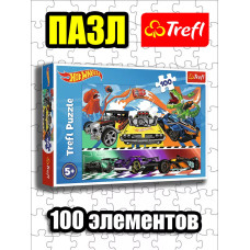 Пазлы для детей 4 5 6 лет 100 элементов Скоростные машины