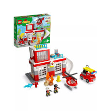 Лего Дупло Пожарная часть и вертолёт Duplo