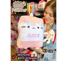 Мягкая игрушка Пушин Кот Кэт плюшевый котик коктейль сок