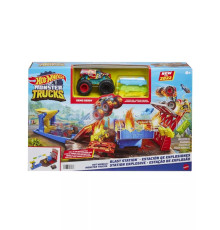 Автотрек Хот Вилс Monster Trucks Взрывная станция HFB12