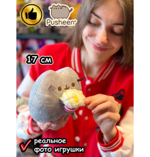 Мягкая игрушка Пушин Кот Кэт плюшевый котик с попкорном