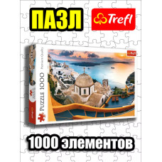 Пазлы для детей и взрослого 1000 элементов Санторини